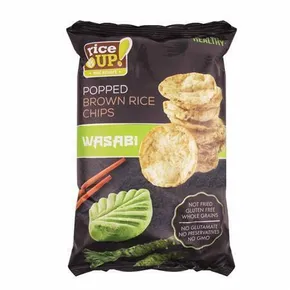 Ryžové chipsy, wasabi, 60 g, RICE UP