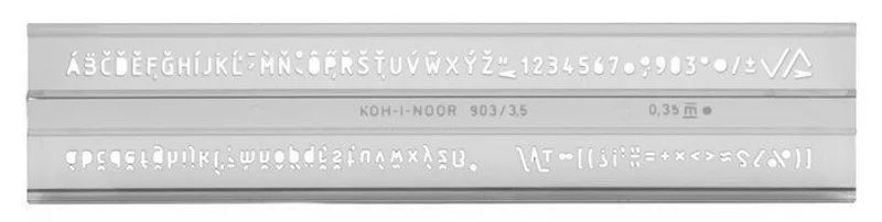 Hlavný obrázok produktu Šablona na písmena, 3,5 mm, KOH-I-NOOR
