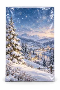 Vianočný sáčok Splendor 25x40 cm zasnežená krajina