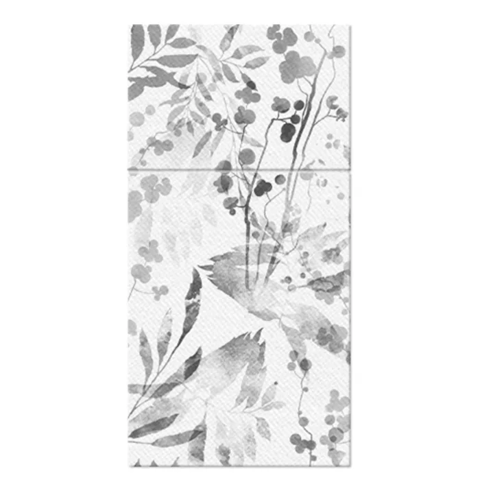 Hlavný obrázok produktu Sáčky na příbory PAW AIRLAID 40x40 cm Watercolor leaves, 25 ks/bal
