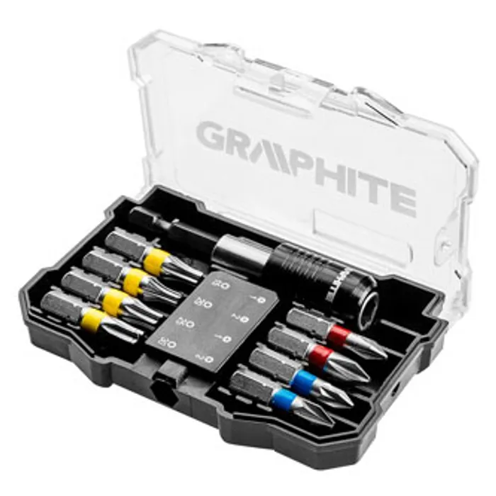 Hlavný obrázok produktu Sada bitů, 56H614, 10 bitů + magnetický nástavec 1/4", barevné rozlišení bitů, Graph