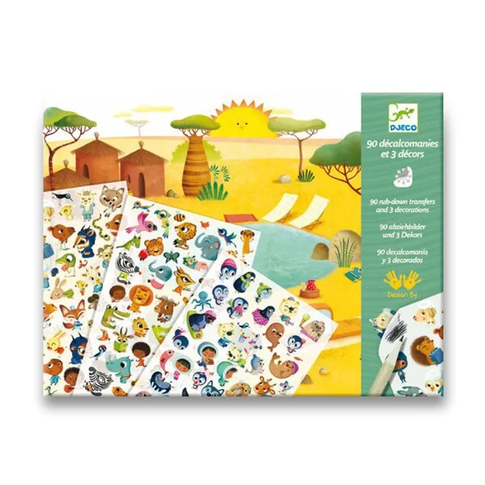 Hlavný obrázok produktu Sada Djeco s protlačovacími obrázky - Savana