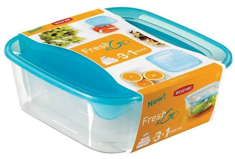 Hlavný obrázok produktu Sada dóz, 0,8l+1,7l+2,9l, CURVER "Fresh&go"