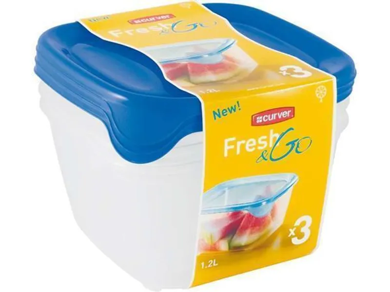 Hlavný obrázok produktu Sada dóz, 3x1,2 l, CURVER "Fresh&go"