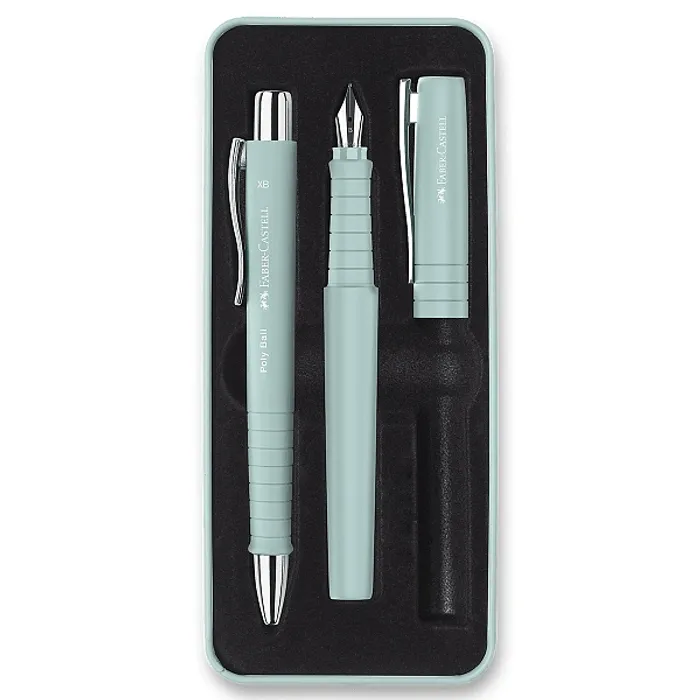 Hlavný obrázok produktu Sada Faber-Castell Poly Ball plnicí pero a kuličkové pero, caribic blue