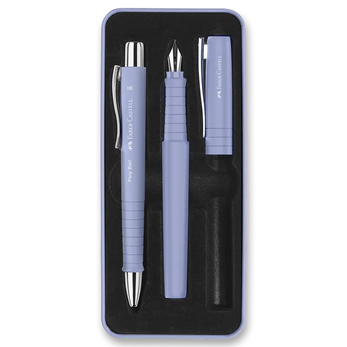 Hlavný obrázok produktu Sada Faber-Castell Poly Ball plnicí pero a kuličkové pero, pale iris
