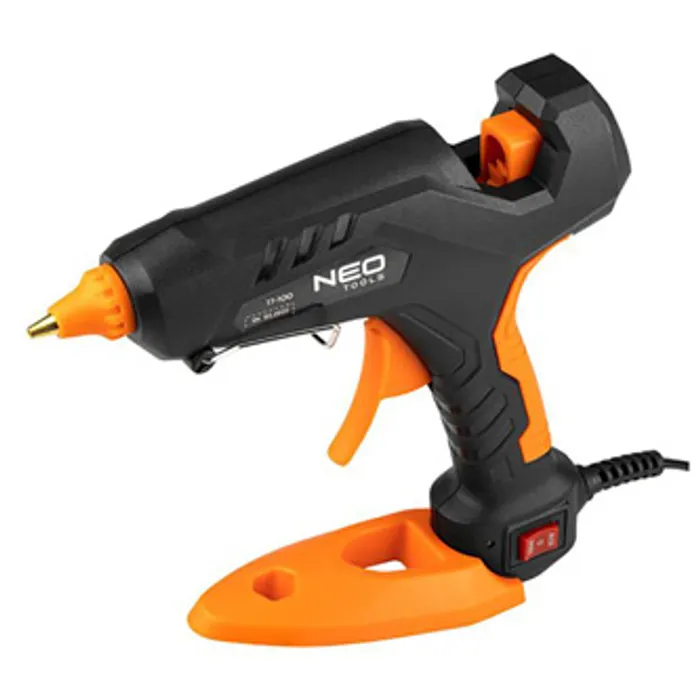 Hlavný obrázok produktu Sada lepící pistole 11 mm, 60/100W, 12 tavných tyčinek, 3 chrániče na, prsty, látkové puz
