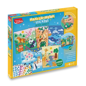 Súprava Maped Creativ Maxi Geometric Stickers - Samolepky zvieratká