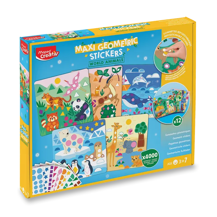 Hlavný obrázok produktu Sada Maped Creativ Maxi Geometric Stickers - Samolepky zvířátka