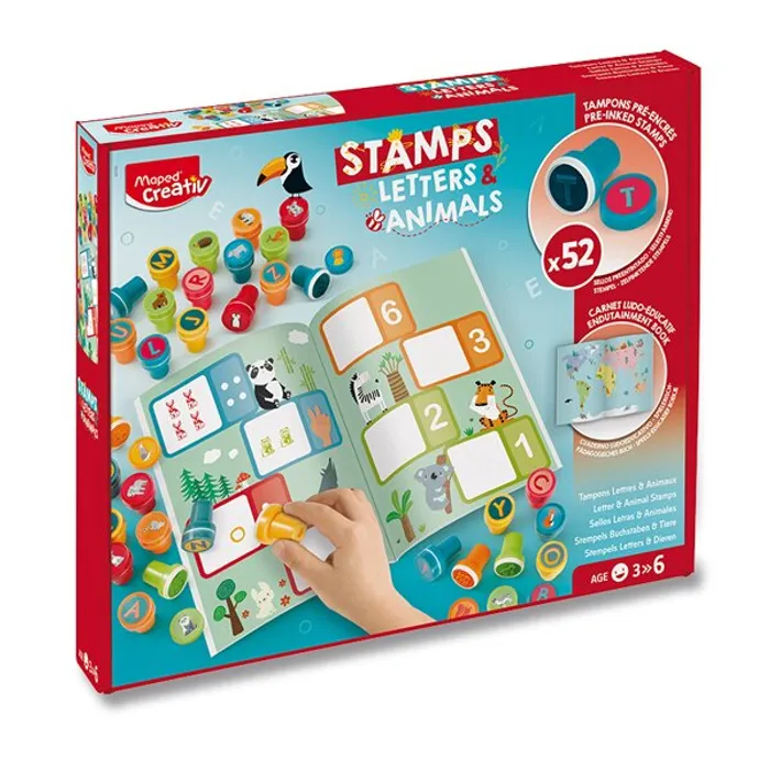 Hlavný obrázok produktu Sada Maped creativ Stamps Alphabet & Animals 26 + 26 ks razítek