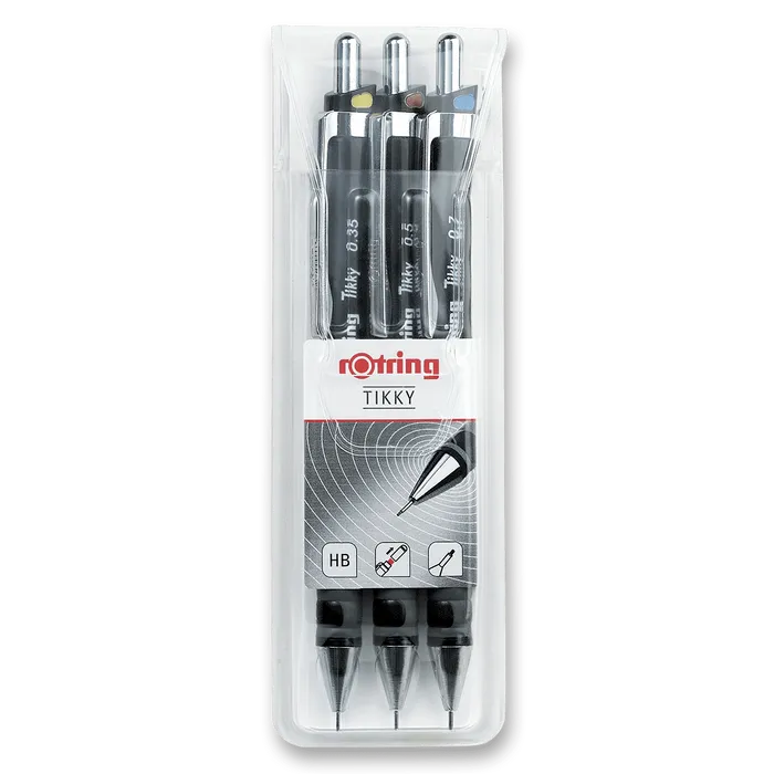 Hlavný obrázok produktu Sada mikrotužek Rotring Tikky Black hrot 0,35, 0,5 a 0,7 mm