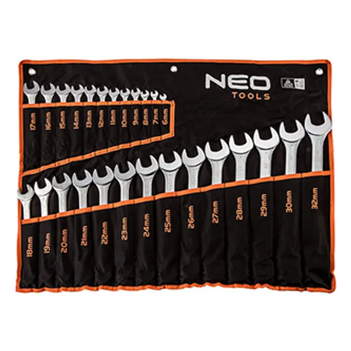 Hlavný obrázok produktu Sada očkových klíčů, 09-754, 6-32mm, z chrom-vanadiové oceli, Neo Tools