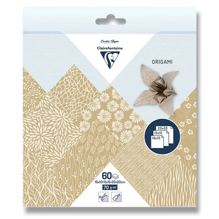 Hlavný obrázok produktu Sada papírů Clairefontaine Origami Flowers kraft
