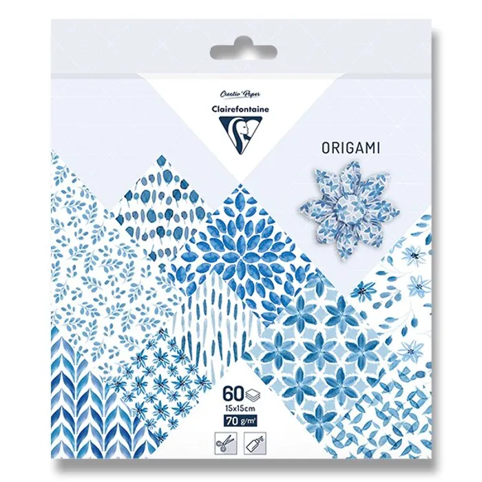 Hlavný obrázok produktu Sada papírů Clairefontaine Origami Shibory, 60 listů