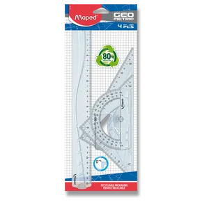 Súprava pravítok Maped Geometric Maxi, 4dielna sada, blister