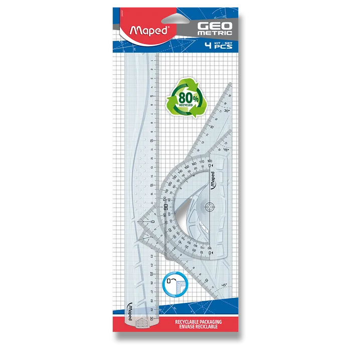 Hlavný obrázok produktu Sada pravítek Maped Geometric Maxi, 4dílná sada, blistr