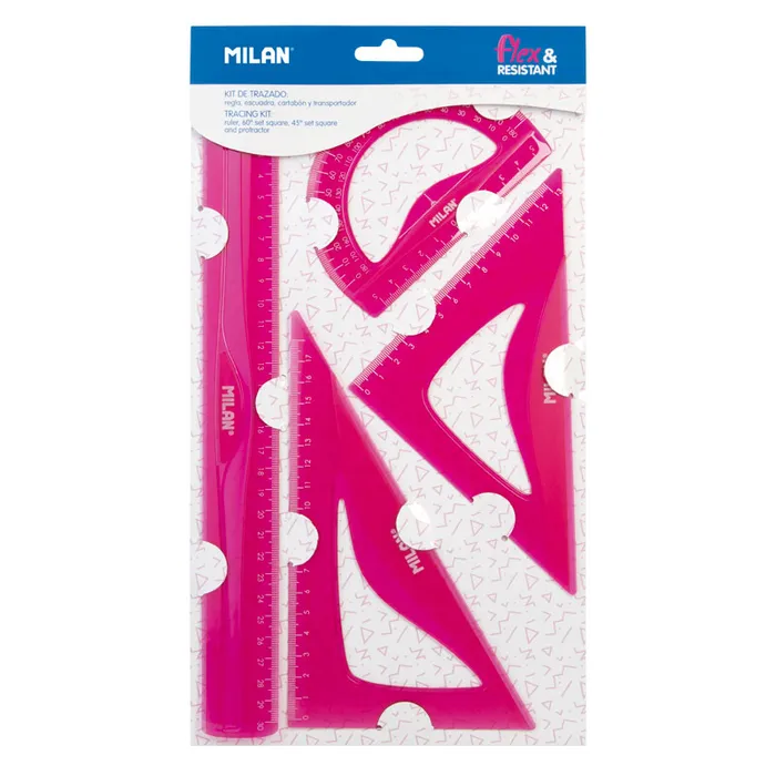 Hlavný obrázok produktu Sada pravítek MILAN "FLEX" ohebná, růžová