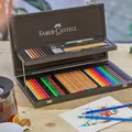 Ďalší obrázok produktu Súprava na kresbu Faber-Castell 110084 Compendium drevená kazeta, 53 ks