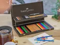 Súprava na kresbu Faber-Castell 110084 Compendium drevená kazeta, 53 ks