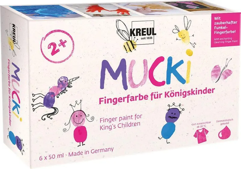 Hlavný obrázok produktu Sada prstových barev, "MUCKI ROYAL", 6 barev, 6x 50ml, KREUL
