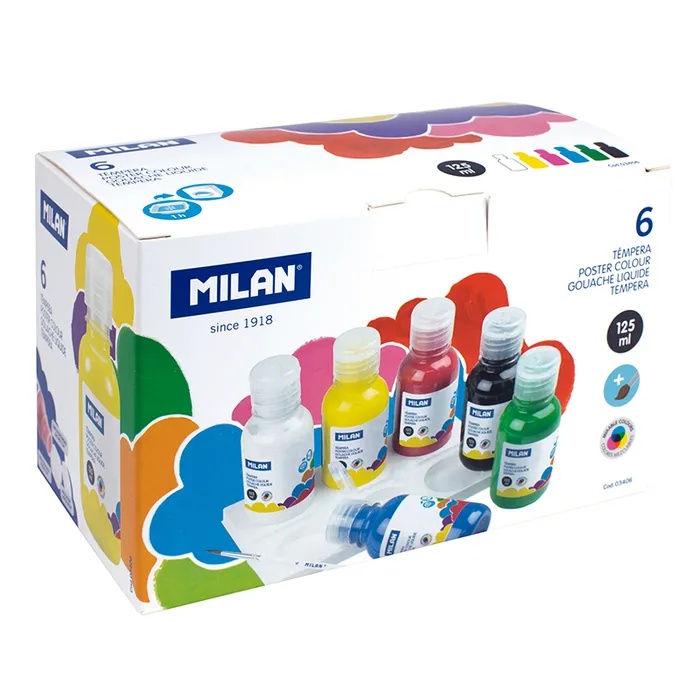 Hlavný obrázok produktu Sada temperových barev 6ks 125 ml