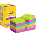 Ďalší obrázok produktu Samolepiaci bloček, 76x76 mm, 100 lístkov, 3M POSTIT Super Sticky, mix farieb