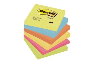 Samolepiace bloček, energetik, 76x76 mm, 6x100 listov, 3M POSTIT