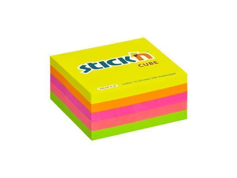 Hlavný obrázok produktu Samolepicí bloček Hopax Stick’n Neon Notes 51 × 51 mm, 250 listů