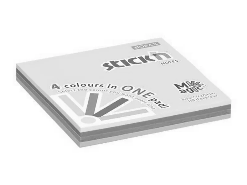 Hlavný obrázok produktu Samolepicí bloček Hopax Stick’n Notes Magic Pads 76 x 76 mm, 100 listů, neonový