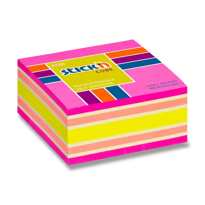 Hlavný obrázok produktu Samolepicí bloček Hopax Stick’n Notes Neon růžový