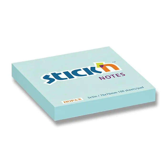 Hlavný obrázok produktu Samolepicí bloček Hopax Stick’n Pastel Notes 76 × 76 mm, 100 listů, modrá