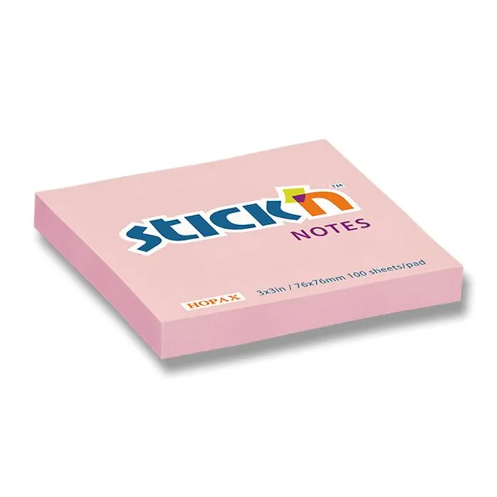 Hlavný obrázok produktu Samolepicí bloček Hopax Stick’n Pastel Notes 76 × 76 mm, 100 listů, růžová