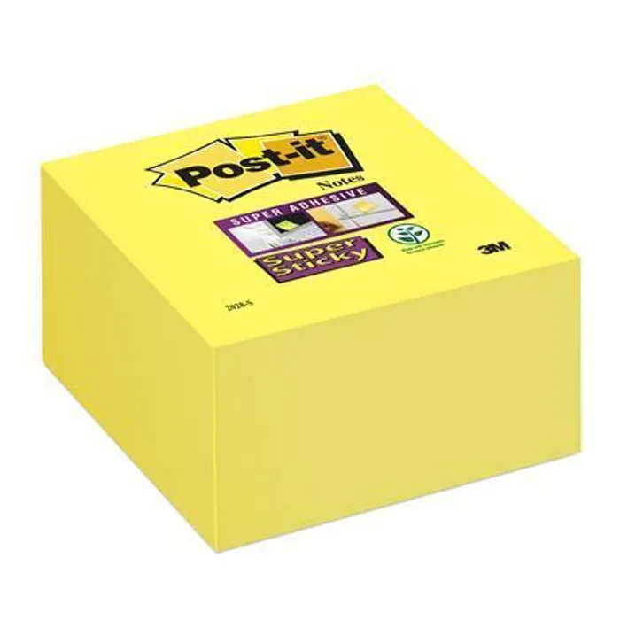 Hlavný obrázok produktu Samolepicí bloček "Super Sticky", ultra žlutá, 76 x 76 mm, 350 listů, 3M POSTIT 7100265573