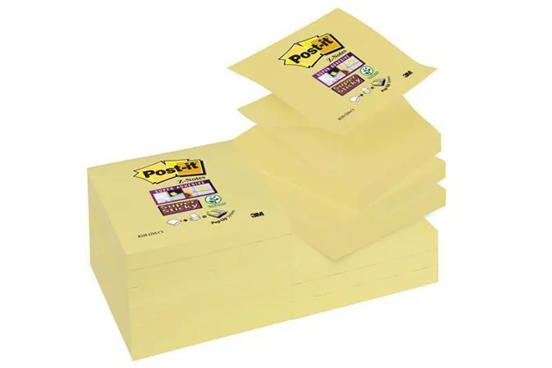 Hlavný obrázok produktu Samolepicí bloček, "Z", žlutá, 76x76 mm, 12x90 listů, 3M POSTIT