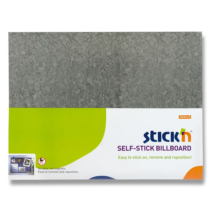 Hlavný obrázok produktu Samolepicí nástěnka Hopax Stick’n šedá, 58 x 46 cm