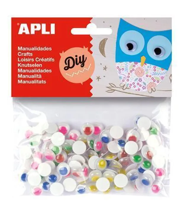 Hlavný obrázok produktu Samolepící oči, kulaté, mix barev, APLI "Creative"