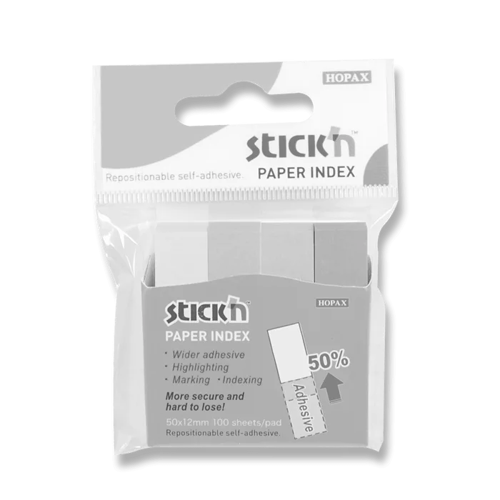 Hlavný obrázok produktu Samolepicí záložky Hopax Stick’n Notes 50 x 12 mm, 4 x 100 listů, neonové