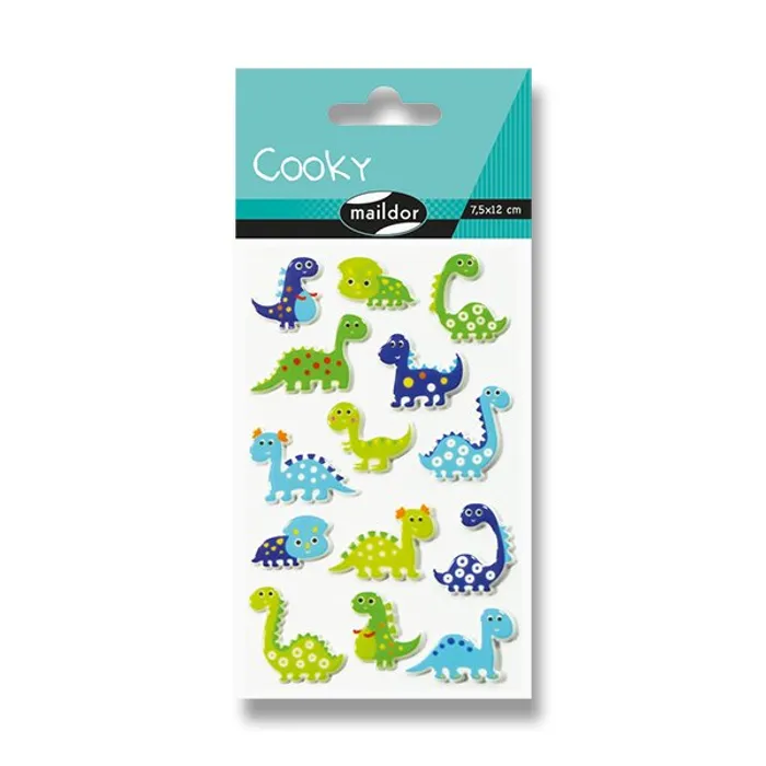 Hlavný obrázok produktu Samolepky Maildor 3D Cooky Dinosauři