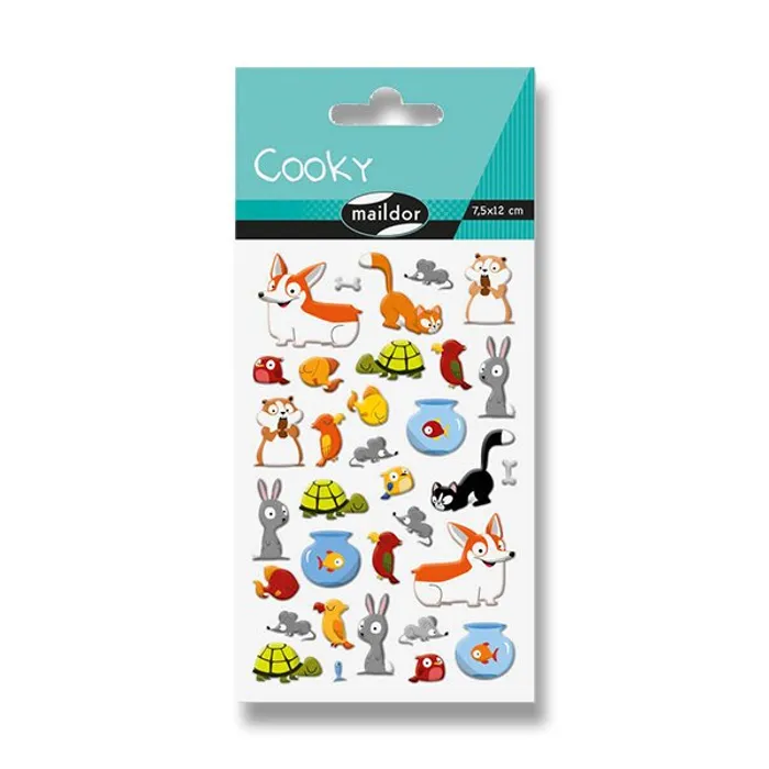 Hlavný obrázok produktu Samolepky Maildor 3D Cooky Domácí zvířátka