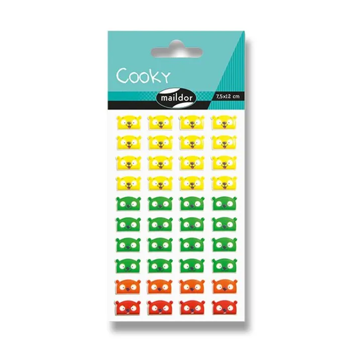 Hlavný obrázok produktu Samolepky Maildor 3D Cooky Emotikony medvěd