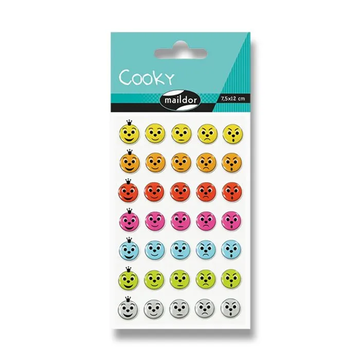 Hlavný obrázok produktu Samolepky Maildor 3D Cooky Emotikony
