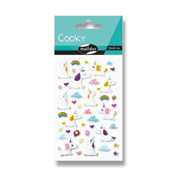 Hlavný obrázok produktu Samolepky Maildor 3D Cooky Jednorožci