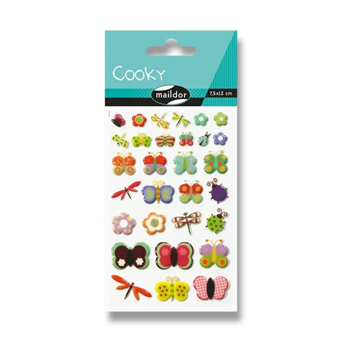 Hlavný obrázok produktu Samolepky Maildor 3D Cooky Motýli a vážky