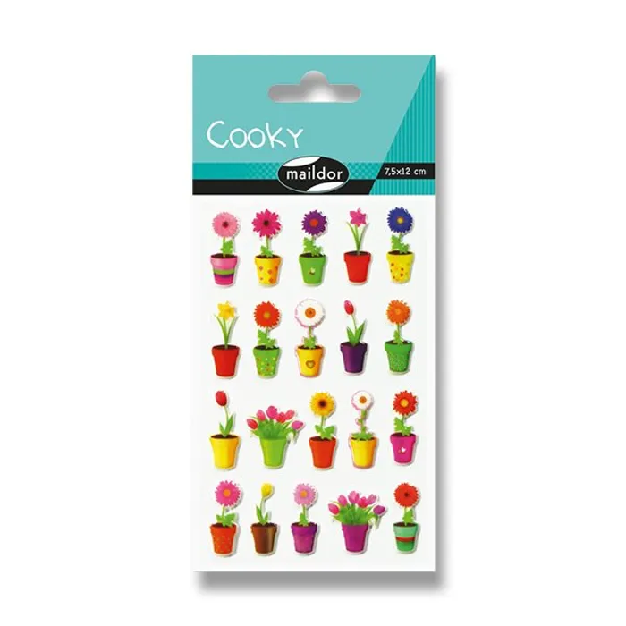 Hlavný obrázok produktu Samolepky Maildor 3D Cooky Pokojové květiny
