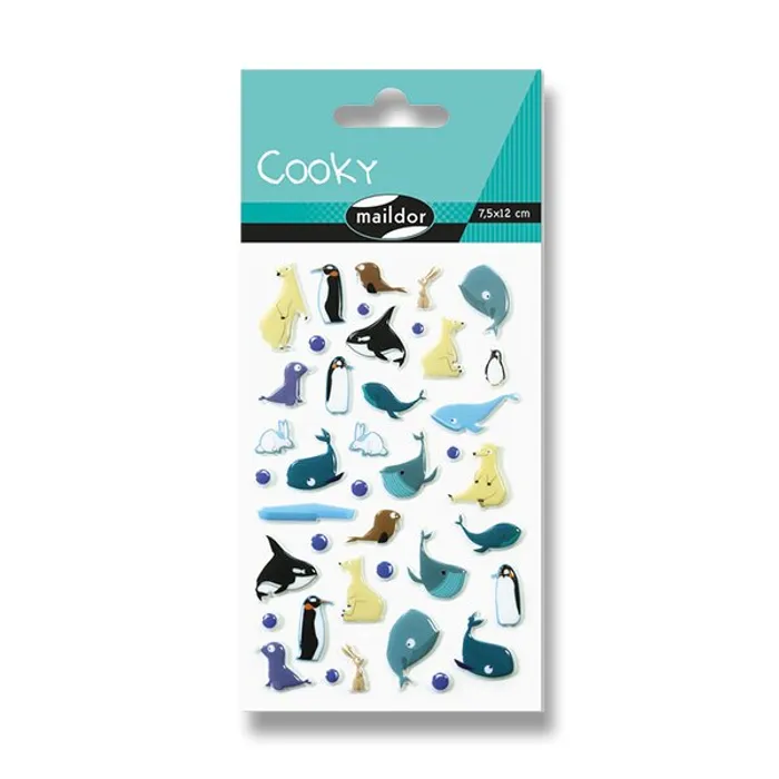 Hlavný obrázok produktu Samolepky Maildor 3D Cooky Polární zvířátka