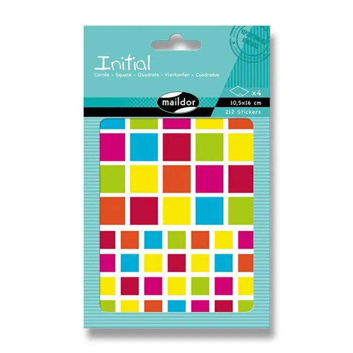Hlavný obrázok produktu Samolepky Maildor Initial Čtverce