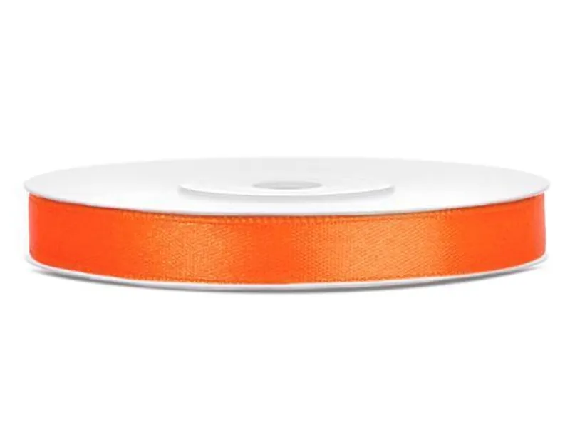 Hlavný obrázok produktu Saténová stuha, oranžová, 6 mm x 25 m