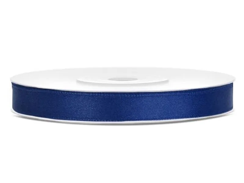 Hlavný obrázok produktu Saténová stuha, tmavě modrá, 6 mm x 25 m