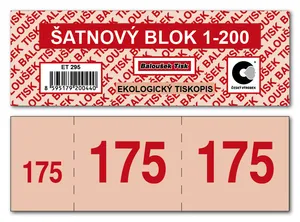 Šatňové bloky 1 - 200 čísel ET295