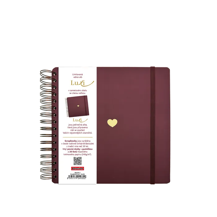 Hlavný obrázok produktu Scrapbook Luxi - 210x210 - lamino - bordó